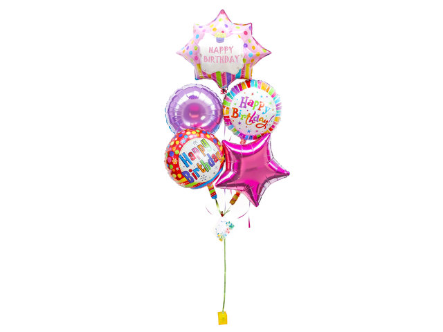 Balloon Gift - Happy Birthday helium balloon X 5 - L155964 Photo