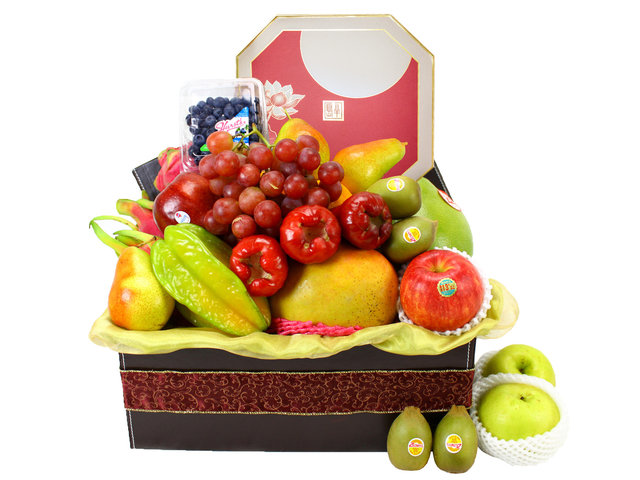 Mid-Autumn Gift Hamper - Mid Autumn Peninsula Moon Cake With Premium Fruit Hamper FH159 - L11432 Photo